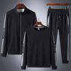 Spring And Autumn Plus Size Sweater Men 'S Casual Sports Suit Loose Three -Piece Set