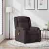 VidaXL Reclining Massage Armchair Dark Brown Fabric 373553