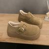 2025 Autumn New Heightening Single Shoes Bag Head Women's Shoes Muffin French Fashion Casual Daily Platform Women's Shoes