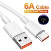 6A 66W Type C Fast Charging USB Cable for Xiaomi 10T 11 Lite 12 13T 14 Redmi Note 11T 12 13 POCO X3 X5 Pro Turbo Charge Cable 2m