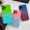 For Iphone 14 13 Pro Max Liquid Silicone Gradient Phone Case For Iphone 14 Plus 11 12 Pro Max Lens Protective For Magsafe Cover