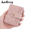 Women Fashion Bifold Wallets Classic Design Artificial Leather Short Wallet Zipper Coin Purse