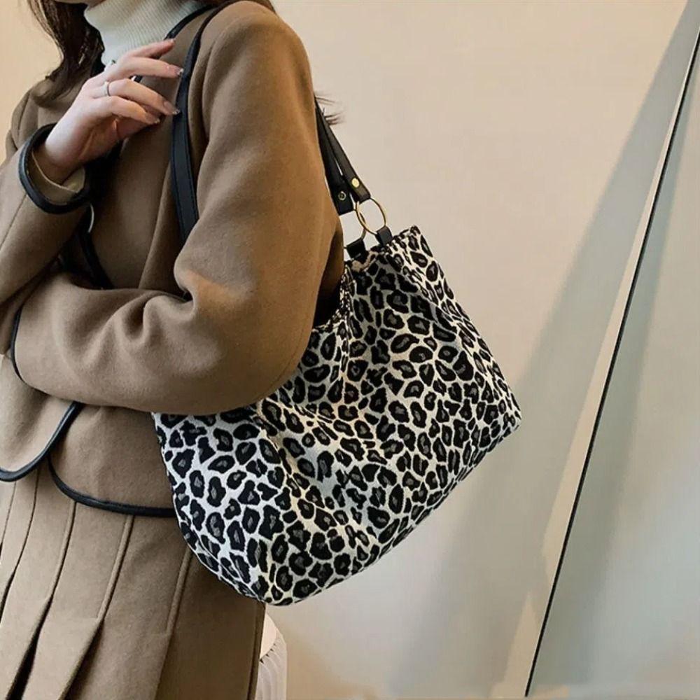 Y2k Single Shoulder Bag Street Style Women Handbags Fashion Leopard Tote Bag  Outdoor