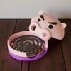 Cartoon Pig Incense Coil Holder with Cover Indoor Home Office Bedroom Round Repellent Spiral Incense Burner Box Ash Catcher Tray