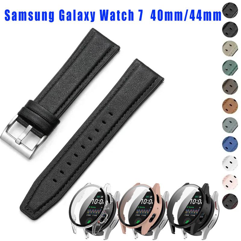 Case+Strap For Samsung Galaxy Watch 7 Watch7 44mm 40mm FE Accessories Watchband Protective Case With Screen Protector Shell Cover