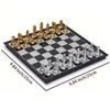 Magnetic Folding Chess Set Gold Silver Portable Travel Board Game Beginner Friendly Educational Fun For Children Adults