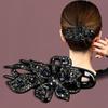 Retro Flower Crystal Rhinestone Hairpin Female Hair Clip Duckbill Clips Korean Style Hairpin