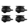 4Pcs Soft Rubber Swivel Caster Roller Furniture Caster Universal Universal  Wheel  Baby Crib