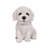 Woovia Sitting Bichon Frize X 13 X Cm Doll Figure Ornament Animal Garden Decoration Dog H23250 (Large) 18.5 18.3