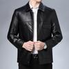 Leather Jacket for Men In Autumn New Style Thin Single Leather Jacket with Lapel Fashion Korean Style Men's Jacket