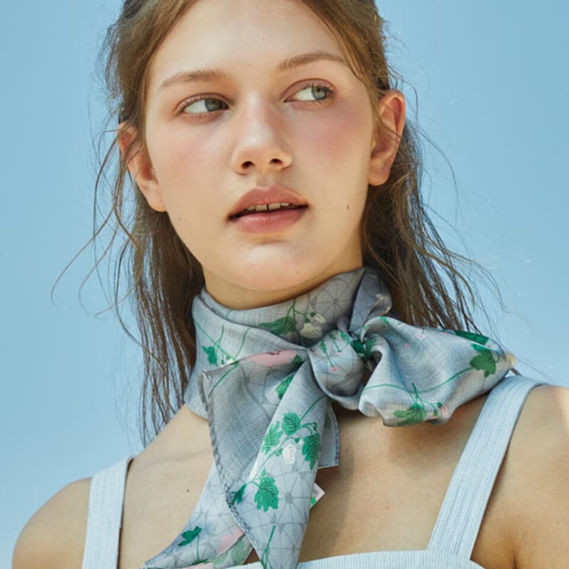 ANA MAISON Calm Place Long Petit Silk Scarf [PML-1430]