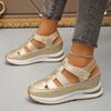Fashion Women's Fashion Sandals, Solid Color, Round Head, Platform Shoes, Casual Sports Shoes, EVA Insoles
