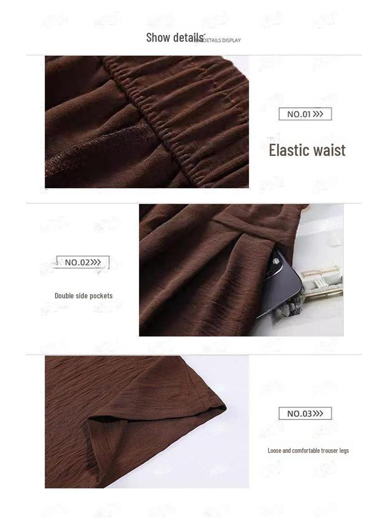 2024 Women's High-Waist Wide-Leg Drape Skirt Pants - Slim, Stylish, and Casual Summer Trousers