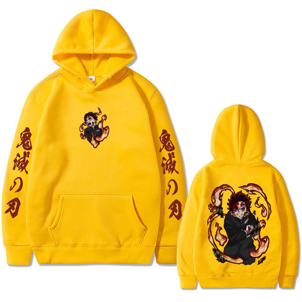 Anime Demon Slayer Kamado Tanjirou Graphic Hoodie Men Women Clothing Fashion Sweatshirt Male Vintage Oversized Hoodies