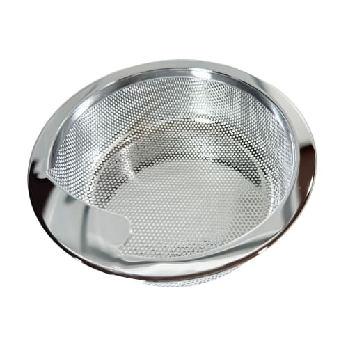 Antibacterial Drainage Bin, 135mm Diameter, Stainless Steel, Drainer, Garbage Receptacle, Slime Control, KEEP FINE, Shallow, 13.5mm, Perforated