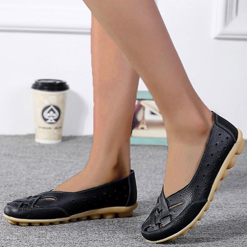 Shoes Women  2025 Soft Leather Shoes White Women's Loafer Slip On Flats Zapatos De Mujer Flat Shoes Women Casual Footwear Female