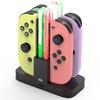 Charging Stand for Diyife 4 In 1 Nintendo Switch 4 In 1 Switch Controller Charging Simultaneous Charging Holder Charger with Charging Indication Black