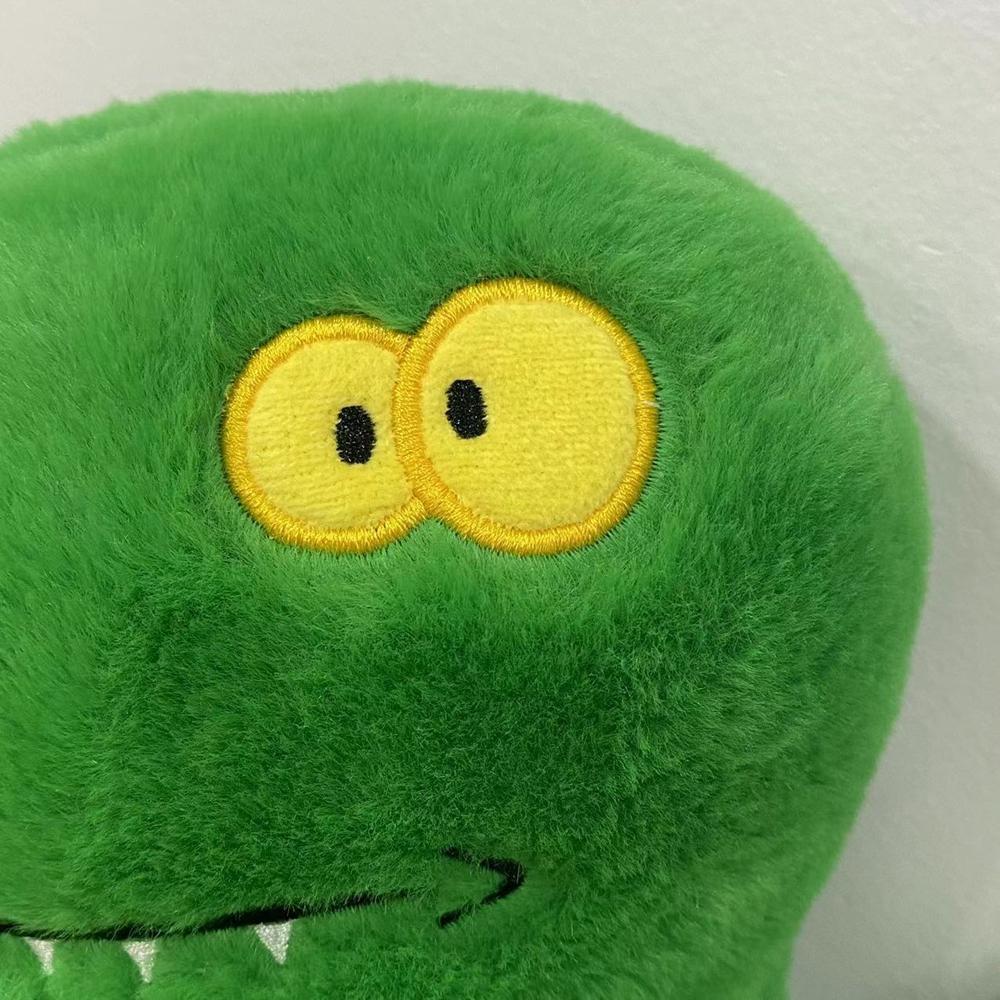 26CM Cute Little Green Dinosaur Plush Toy Short Hair Soft Funny Four Eyes Dinosaur Baby To Children's Birthday Christmas Gift