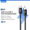 EAGET 60W PD USB Type C To Type C Cable Data Cord 48 Strands of Braided Yarn  Fast Charging  With for IPhone15, Android