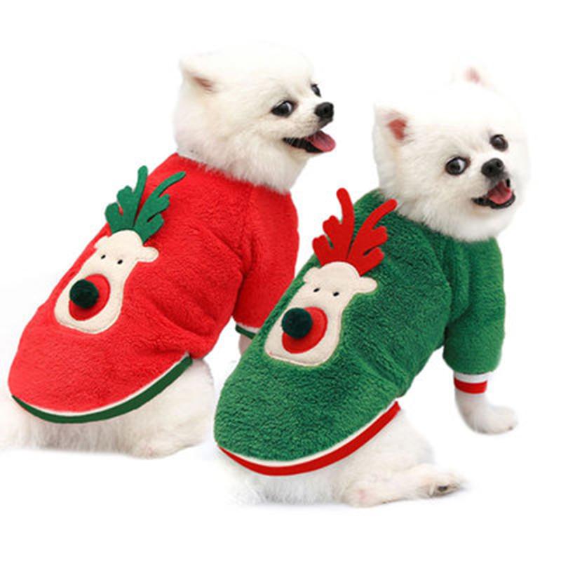 Christmas Dog Clothes Pet Clothing For Small Medium Dogs New Year Puppy Vest Shirt Christmas Chihuahua Poodle Dog Outfit Winter