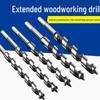 Four-Edge Woodworking Drill with Hexagonal Handle for Door Locks and Drawers