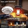 Vintage LED Camping Lantern USB Rechargeable Camping Tent Light Outdoor Decorative Hanging Lantern