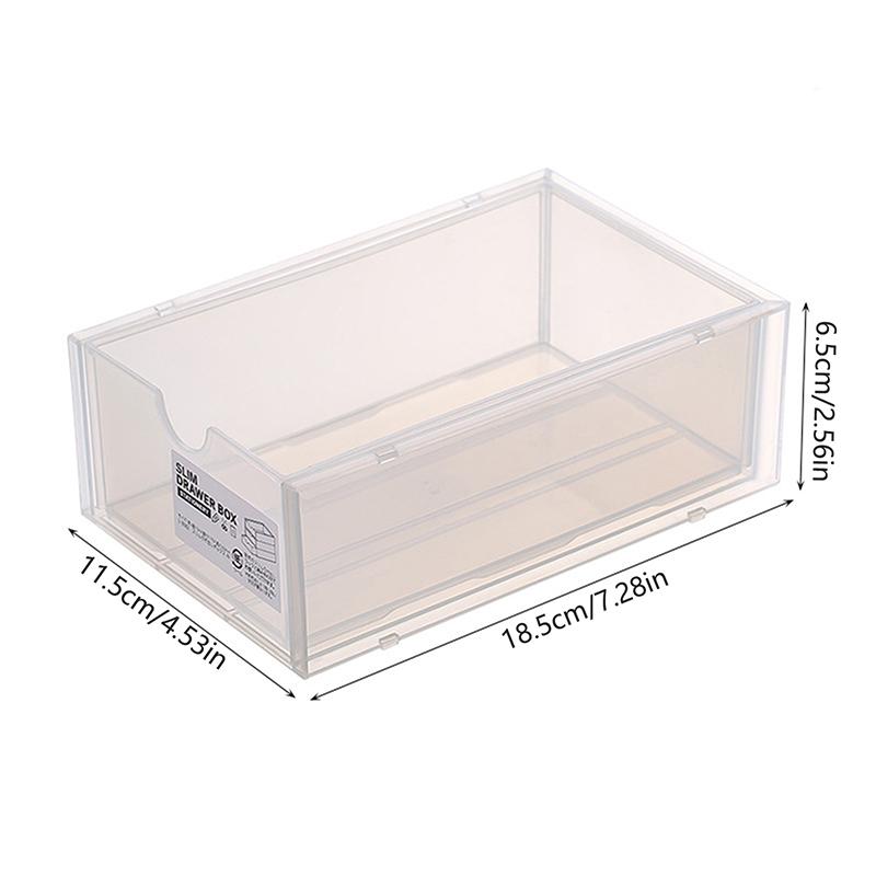 1Pc Desktop Storage Box Cosmetics Storage And Office Stationery Storage Cabinet Can Be Stacked And Combined For Drawer Storage