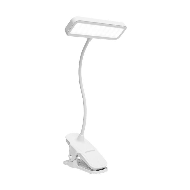 360° Flexible Table Lamp With Clip Stepless Dimming Led Desk Lamp Rechargeable Bedside Night Light For Study Reading Office Work