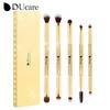 5Pcs Professional Eye Makeup Brush Double Ended Golden Handle for Eye Makeup Cosmetic Brush Set Blending Smokey Brushes