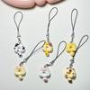 1 Pcs Diy Accessories Cat Cookie Phone Charm Strap Soft Kawaii Kitty Couple Keychain Pendant Cute Lanyard Keycord