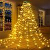 LED Ring Tree Topper: Low Voltage Star Waterfall Christmas Light String
