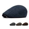 Autumn Winter Beret Men's Wool Retro Forward Cap Middle-Aged and Old British Newsboy Cap Warm Peaked Cap