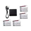 Set of 4 Rechargeable LiPo Batteries 3.7V 720mAh for Drones | Compatible with Syma X5, Cheerson CX-30W, Skytech M68, WLtoys F949