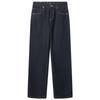Cabbeen Men's Wide-Leg Straight Stretch Indigo Denim Jeans
