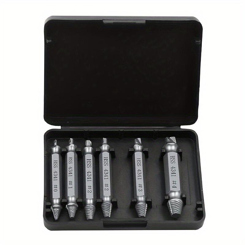6-Piece Damaged Screw Extractor Bit Kit with Toolbox