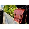 Vintage Goat Leather Messenger Shoulder Backpack Laptop Bag Satchel Convertible