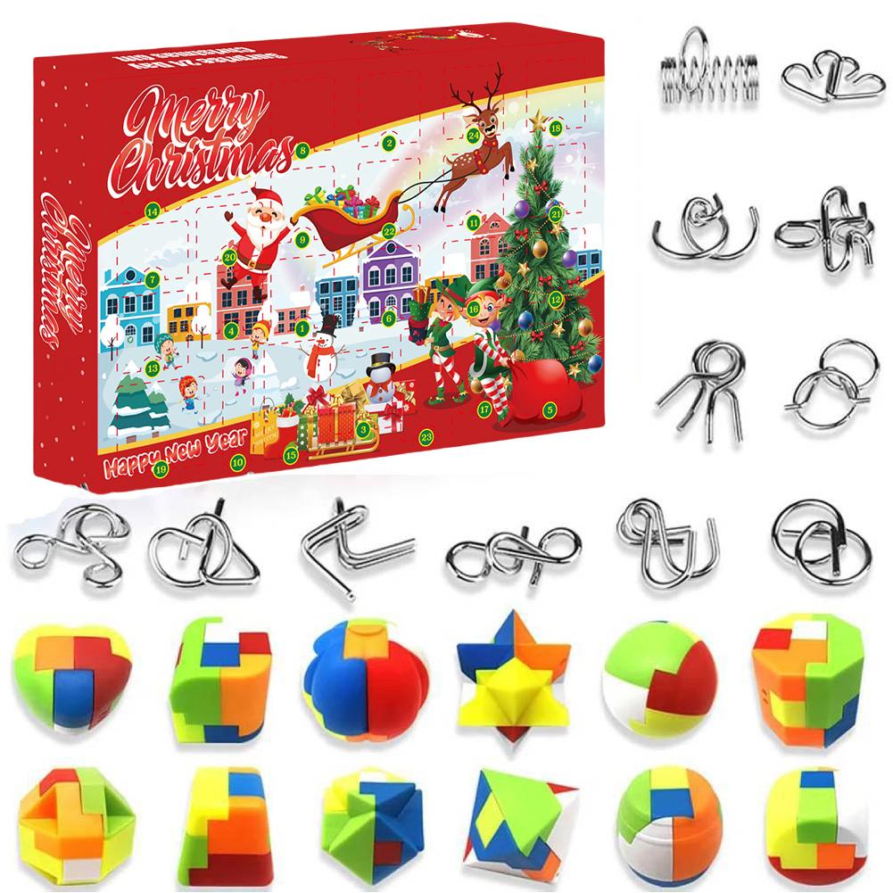 Advent Calendar 2024 Brain Teaser Puzzles Xmas Gifts for Boys Girls Teens Adults