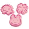 KAI Chocolate Cookie Mold Set of 3 Hedgehog Rabbit Clover COOKPAD Collaboration DL-8005