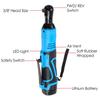 18V  3/8" 100N.m Electric Wrench Cordless Ratchet Rechargeable Scaffolding Right Angle Wrench with  2 Battery Charger Power Tool 18V
