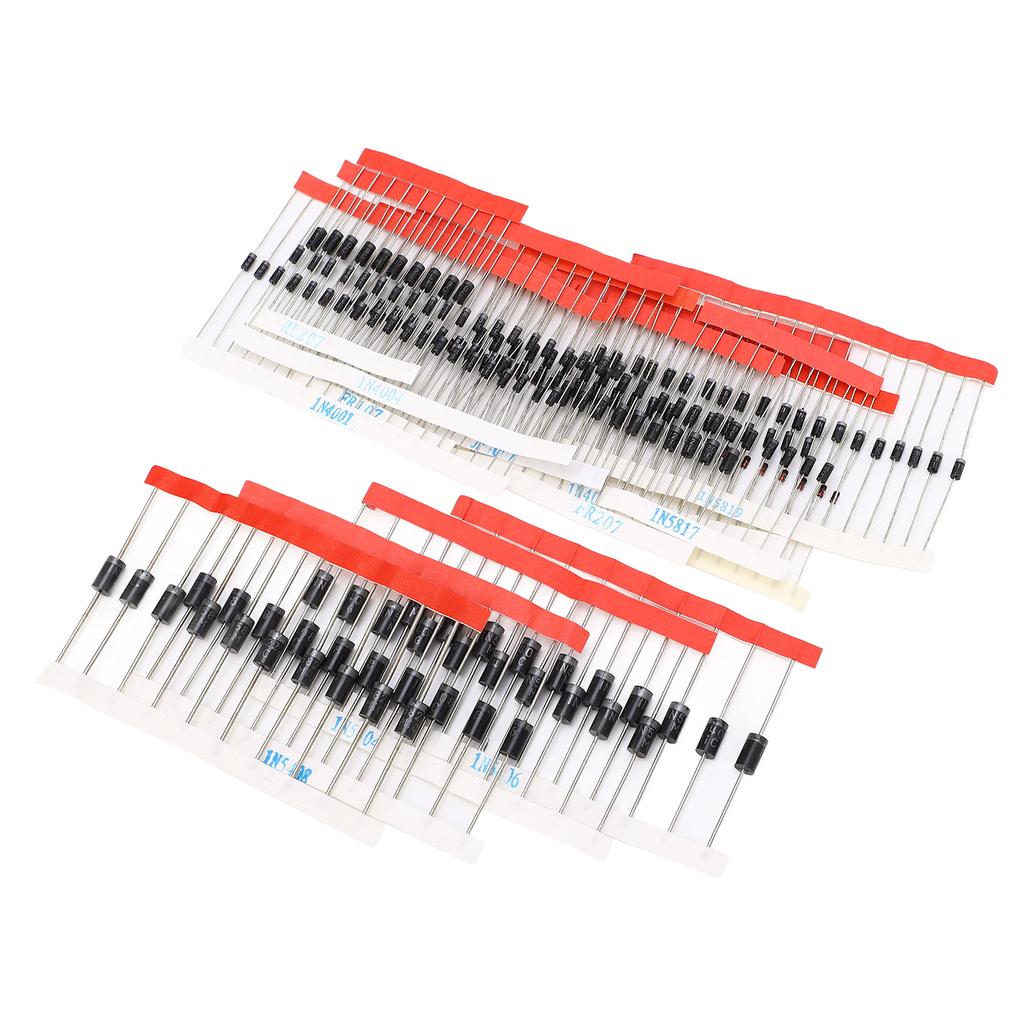 200PCS Rectifier Diode Assorted Kit Semiconductor Low Noise High Stable Rectifier Diode for