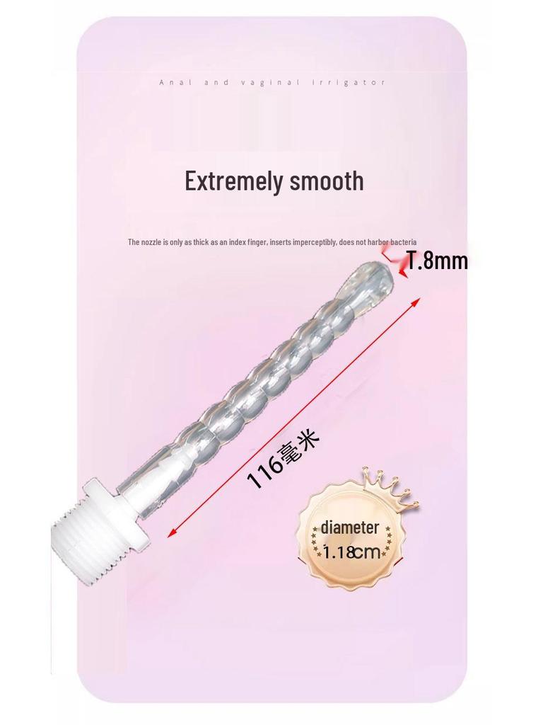 Portable Vaginal & Anal Douche Sprayer with Soft Silicone Head for Feminine Hygiene.