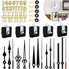 5Pieces Quiet Quartzs Clock Movement Mechanism Kits with Hands and Numerals Battery Operated for DIY Wall Clock Repair