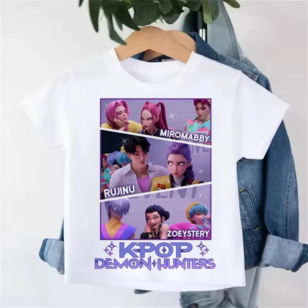 Anime Derpy Tiger Kpop Demon Hunters Shirt for Kids Baby Girl Men Women T Shirt Cute Tiger Cartoon Clothes Hot Movie Print Soft