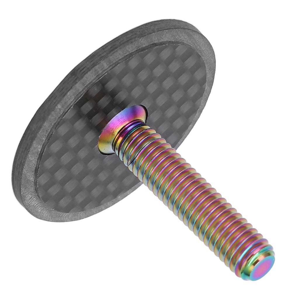 Bicycle Carbon Fiber Headset Top Cap Headset Cap Cover with Titanium Alloy Screw for Mountain Road Bike
