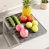 Silicone Slope Drain Mat for Drip-Free Drying Space-Saving Dish Drainer Heat-Resistant Pot Rack Non-Slip Mat for Kitchen Countertop