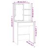 VidaXL Vanity Set with LED Cosmetic Table Makeup Dressing Table Jewelry Table Bedroom White Wood 3114131