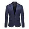 Пиджак с длинным рукавом, элегантный мужской пиджак на весну и осень с лацканами, застежкой на одну пуговицу, карманами с клапанами, формальный для А