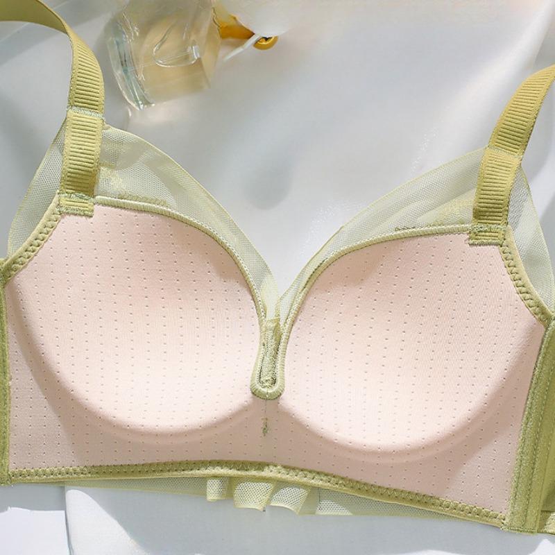 Underwear Summer Thin Section Gathered Breathable Non-steel Ring Bra