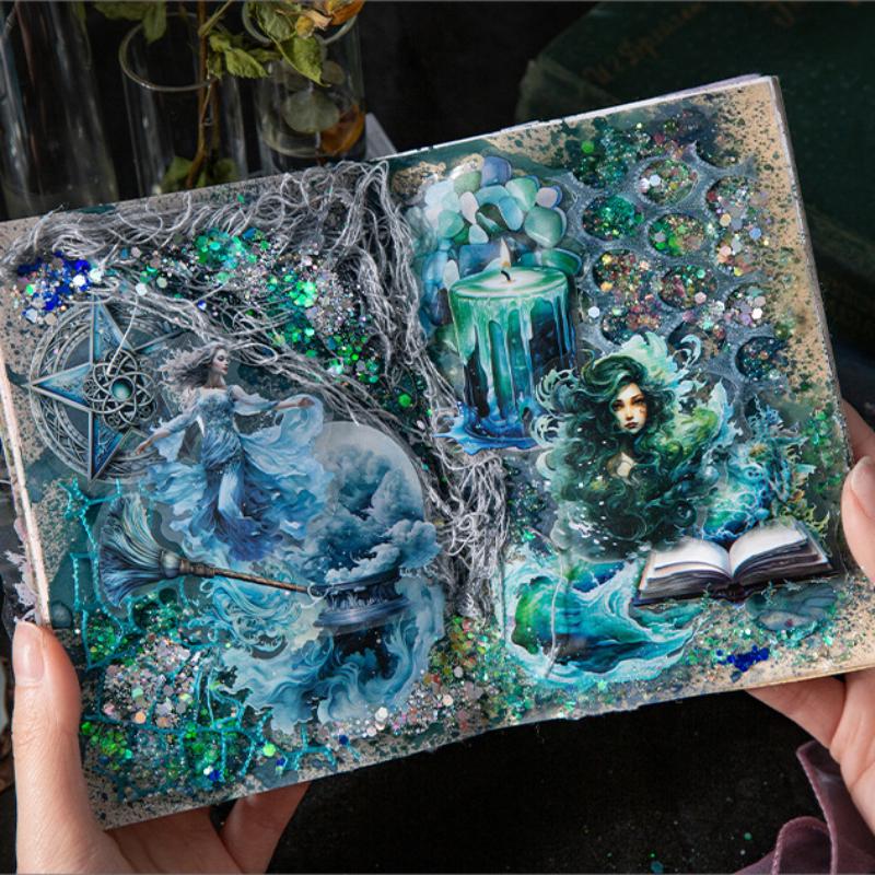 40 Sheets/pack Magic Witch Themed Stickers Creative Collage Decoration Scrapbook Photo Frame Gift Material Stickers