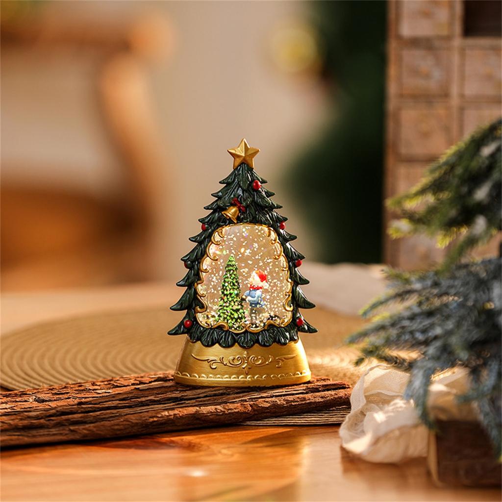 Christmas Decoration Painted Christmas Tree Luminous Wind Children's Small Gift Santa Claus Ornaments Night Light